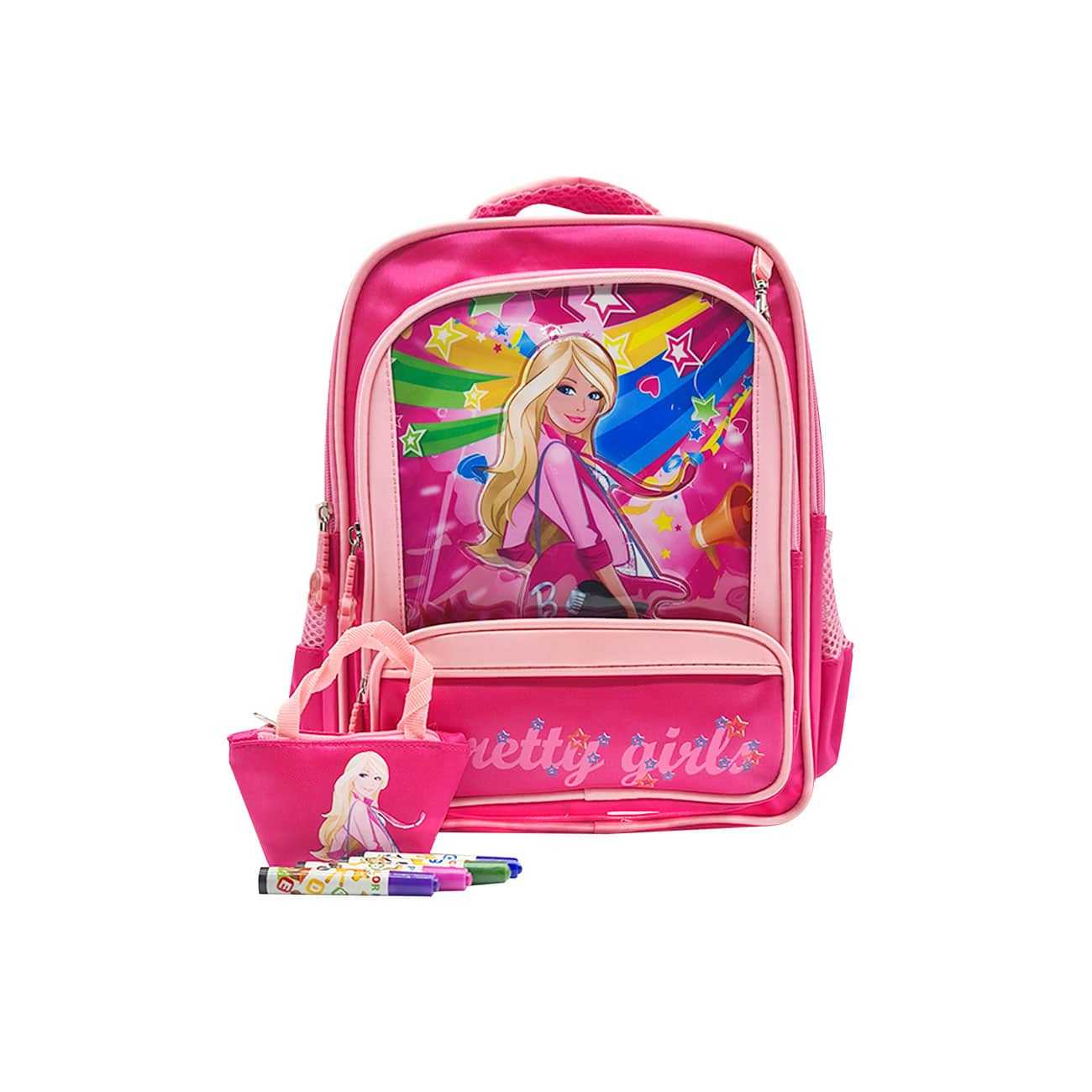  Barbie Juego de mochila de 4 piezas para niñas